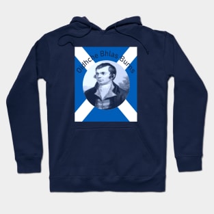 Robbie Burns - In Blue Oidhche Bhlas Burns And Saltire Hoodie